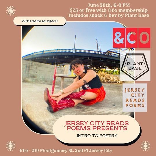 Jersey City Reads Poems Presents: Intro to Poetry w/ Sara Munjack

Thu, June 30, 2022
6:00 PM – 8:00 PM 

Please come with an open mind, no matter if you’ve never read or written a line of poetry in your life but have always been intrigued…consider this an invitation to you! Vegan snacks and non-alcoholic specialty drinks brought to you by @plantbasemarket , local non-profit space & café. 

There are 5 spots available for all Andco members, please email Kaitlin@andco.work to sign up!
.
.
.
.
.
#poetry #workspace #officespace #focus #workhabits #workhereworkbetter #coworkingspace #tech #imaginemore #coworking #officestyle #smallbiz #freelancer #jerseycity #hoboken  #worklifebalance #manhattan  #create